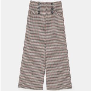 Zara Woman’s Buttoned Palazzo Trousers